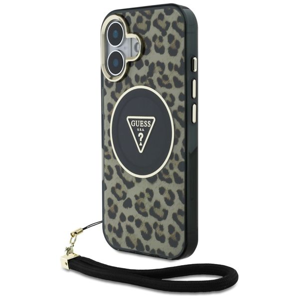 etui guess hc iml leopard triangle cord  strap do iphone 16 magsafe zdjęcie 1
