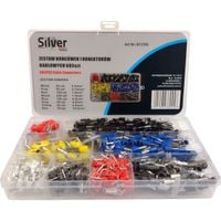 Konektory i końcówki kablowe 685 szt SilverTools S11354 z organizerem