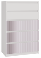 Komoda Do Pokoju Młodzieżowego 5SZ Różowy MALWINA III - 3 Kolory