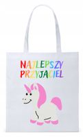 Dla Dzieci Syna Córki Torba Eco Biała Shopper Z Nadrukiem Ze Zdjęciem