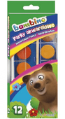 farby akwarelowe 12kolorów  bambino