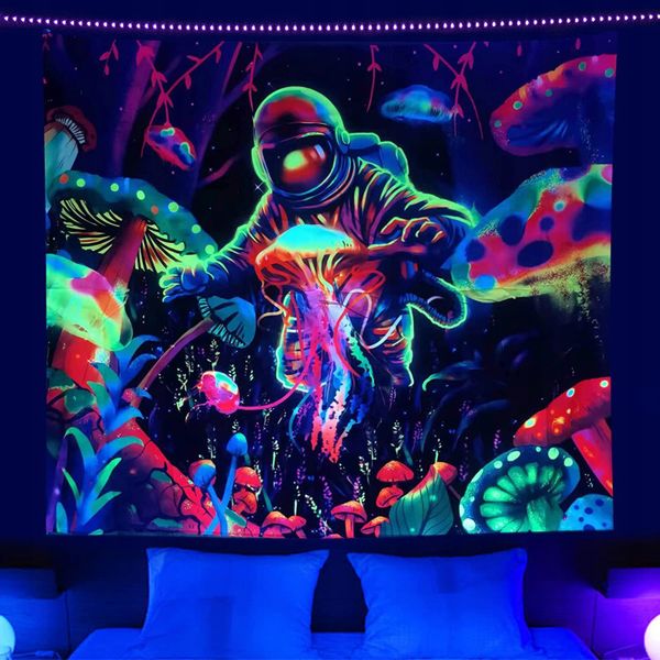 Dekoracja ŚCIENNA UV OBRAZ Fluorescencyjny GOBELIN ODBLASK 150cm zdjęcie 2