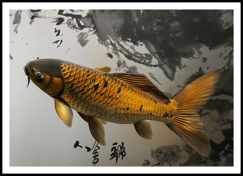 Plakat 100x70cm Spokojna Ryba Koi zdjęcie 3