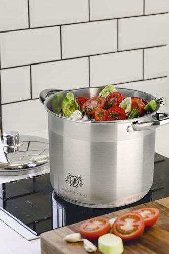 GARNEK DUŻY KUCHENNY GASTRONOMICZNY Z POKRYWĄ 22,5L SOLID STAL NIERDZEWNA na Arena.pl