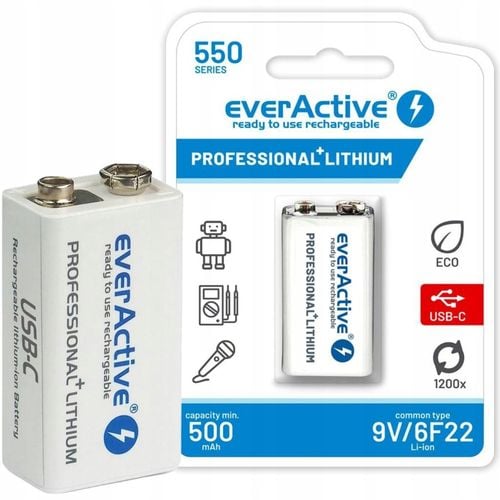 Baterie EVERACTIVE EVHR22-550C 6F22 / 9V na Arena.pl