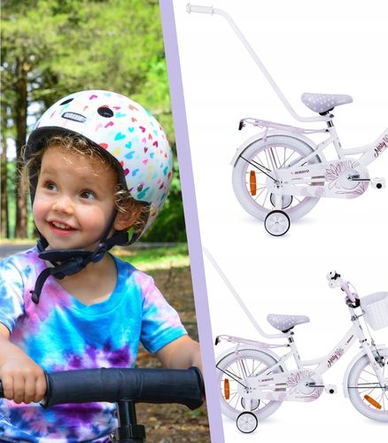 ROWEREK DZIECIĘCY 16 CALI ROWER DLA DZIEWCZYNKI KOSZYK I PROWADNIK + GRATIS na Arena.pl