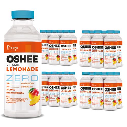 24x OSHEE ZERO Vitamin Lemonade mango 555 ml na Arena.pl