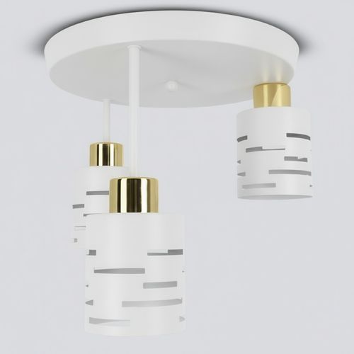 Lampa Sufitowa LED 3X E27 Żyrandol Plafon Natynkowy Oprawa Biała Salon na Arena.pl