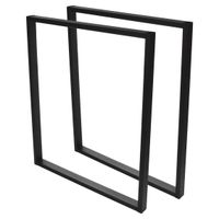SIMPLE-4x2 Nogi do stołu 40x72cm metalowe czarne x2 szt.