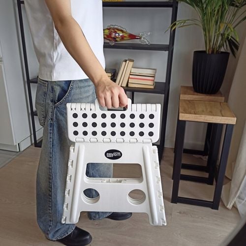 Taboret składany stołek podnóżek antypoślizgowy biały Easyform 32cm na Arena.pl