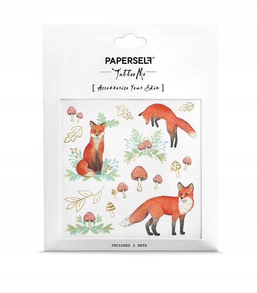 Paperself tatuaż wodny tymczasowy Mr Fox zdjęcie 1