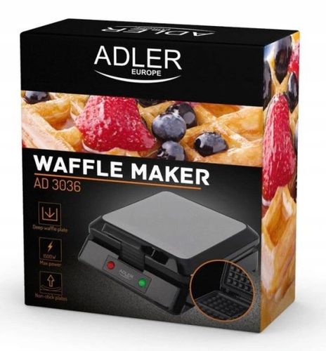 Gofrownica Na 4 Gofry Moc 1500W Inox Adler Ad3036 na Arena.pl