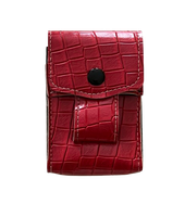 Czerwone Etui na Papierosy Pudełko na Paczkę Papierosów ze Skóry