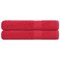 Ręczniki do sauny, 2 szt., czerwone, 80x200 cm, bawełna 100%