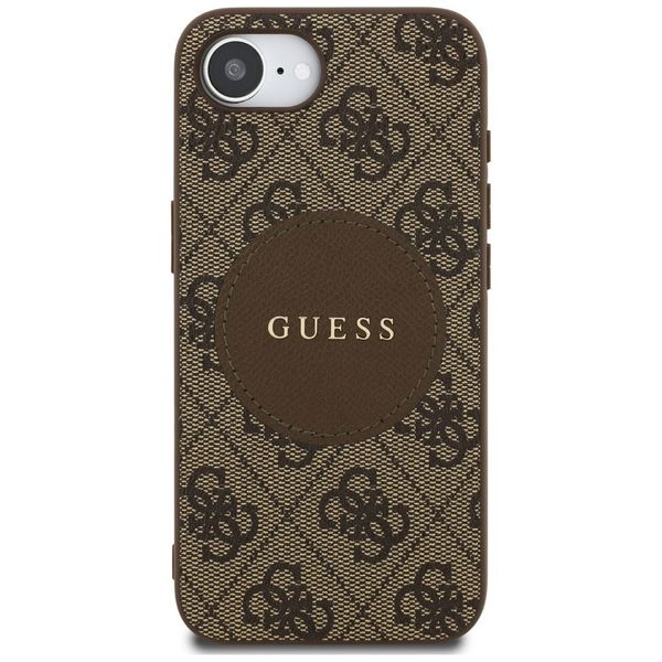 Etui Guess 4G Circle Classic Logo MagSafe do iPhone 16e brązowy zdjęcie 3