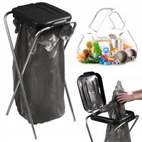 STOJAK KOSZ DO SEGREGACJI ŚMIECI 1 STANOWISKO WOREK 120L KOSZ NA ODPADY