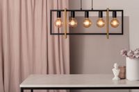 LAMPA wisząca EDEN 32237 Sigma prostokątna OPRAWA metalowy zwis do salonu czarny