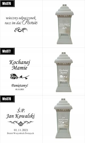 ZNICZ z grawerem dla Mamy Wszystkich Świętych na Arena.pl