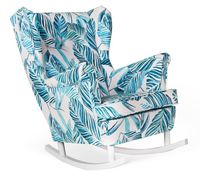 Fotel uszak ARI bujany skandynawski Family Meble na płozach niebieski