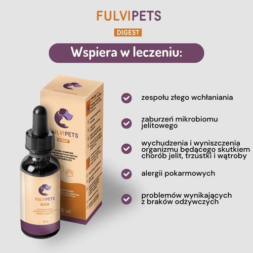 FULVI PETS DIGEST - 15 ml (75 dni suplementacji) na Arena.pl