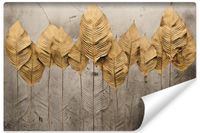 Fototapeta Do Salonu BETON Liście Rośliny Abstrakcja Mur 368cm x 254cm