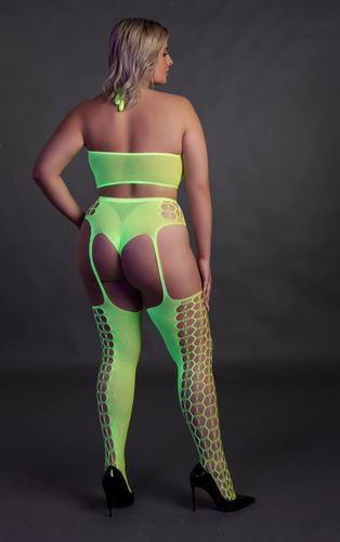 two piece with crop top and stockings  xl/xxxxl na Arena.pl