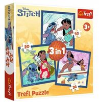 TREFL 34896 Puzzle 3w1 Czas ze Stitchem