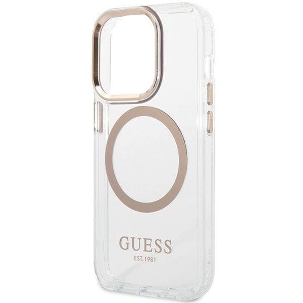 Etui Guess do iPhone 15 Pro, Złoty, MagSafe zdjęcie 6
