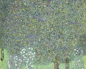 Plakat 50x40cm Rosebushes under the Trees, Klimt Vintage