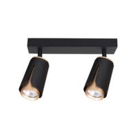 REFLEKTORY DWA RUCHOME LED GU10 KINKIET CZARNO ZŁOTY