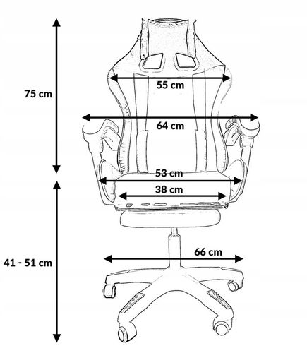 FOTEL GAMINGOWY GRACZA BIUROWY KOMPUTEROWY MASAŻ PODNÓŻEK KG104 RÓŻOWY na Arena.pl