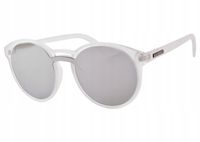 Damskie Okulary Przeciwsłoneczne OKRĄGŁE BEZBARWNE