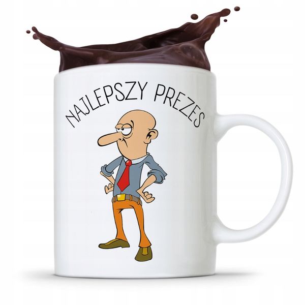 Dla Prezesa Viceprezesa Kubek Najlepszy Prezes Z Nadrukiem Ze Zdjęciem zdjęcie 1