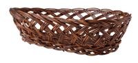 Koszyk pleciony tworzywa COMBO owalny brązowy ciemny imitacja wikliny