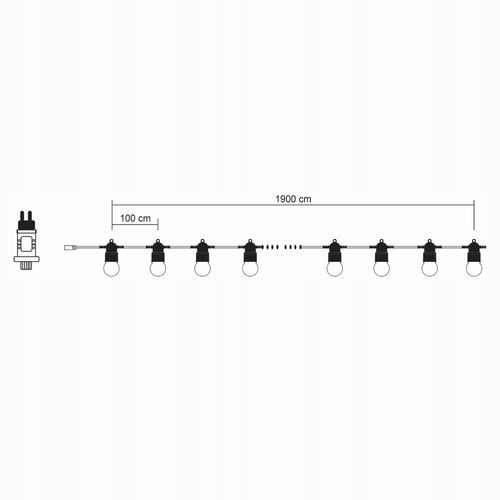 girlanda led sterowana 19m świetlna ciepłobiała smart z aplikacją tuya na Arena.pl