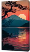 Obraz 50x90cm Góra Wieczorem