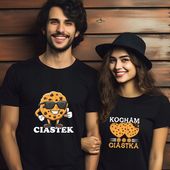 Koszulki dla Par Prezent Pary na Walentynki Zakochanych Ciastek Ciastka L