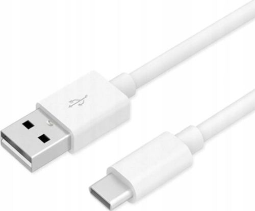 Kabel typ C USB do telefonu 1A biały 1m metr na Arena.pl