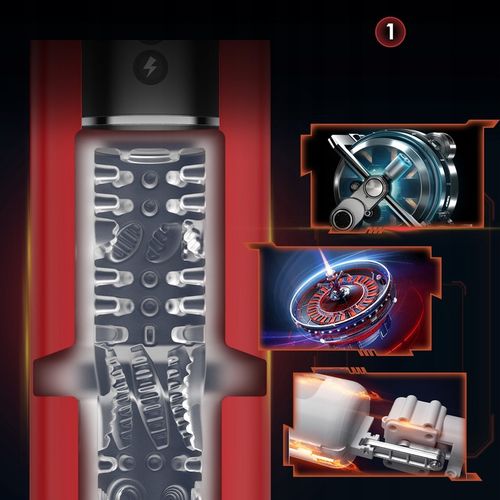 Automatyczny męski Masturbator7trybów pchnięcia i wibracji Przycisk orgazmu na Arena.pl