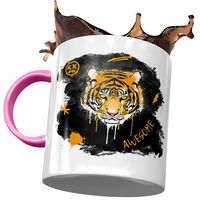 Kubek Różowy Z Tygryskiem Słodki Na Prezent Z Nadrukiem Ze Zdjęciem