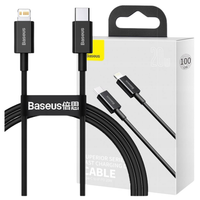 Kabel USB-C do Lightning Baseus Superior Series, 20W, PD, 1m (czarny)