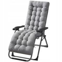 PODUSZKA NA LEŻAK OGRODOWY 165x50CM SZARA PODUCHA DUŻA SIEDZISKO