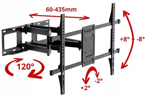 UCHWYT DO TELEWIZORA 32-85 CALI OBROTOWY EXTRA MOCNY DO 60KG na Arena.pl