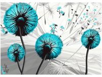 60CM 50CM OBRAZ ŚCIENNY DMUCHAWCE TURKUSACH DRUK PŁÓTNO