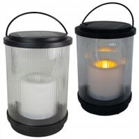 ZNICZ SOLARNY LATARNIA LAMPION NA BATERIE Z ŚWIECĄ LED LATARENKA DEKORACJA