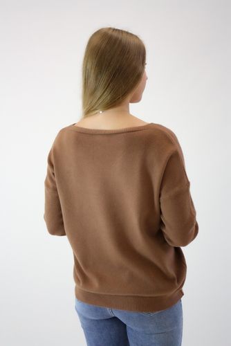 Sweter z brokatową aplikacją Vini Brązowy S/M na Arena.pl