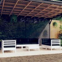 Emaga 8-cz. zestaw wypoczynkowy do ogrodu, z poduszkami, lita sosna