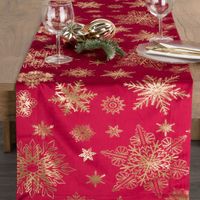 Bieżnik Joy 40x140 cm czerwony poliester świąteczny