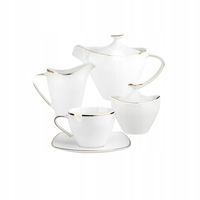 Serwis herbaciano-kawowy dla 6 osób porcelana MariaPaula Moderna Gold 15 el