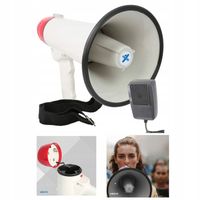 Megafon z mikrofonem i funkcją syreny szczekaczka